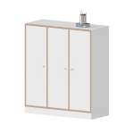 qickly® Schrank, 3 OH, 3 Türen mit Schloss, B/H/T: 104,2x110,5x42,6 cm 